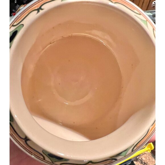 Art Nouveau Gouda Dutch Vase 4.5” D x 3” T Hand-Painted Zuid Holland Ceramic GUC - Picture 3 of 10